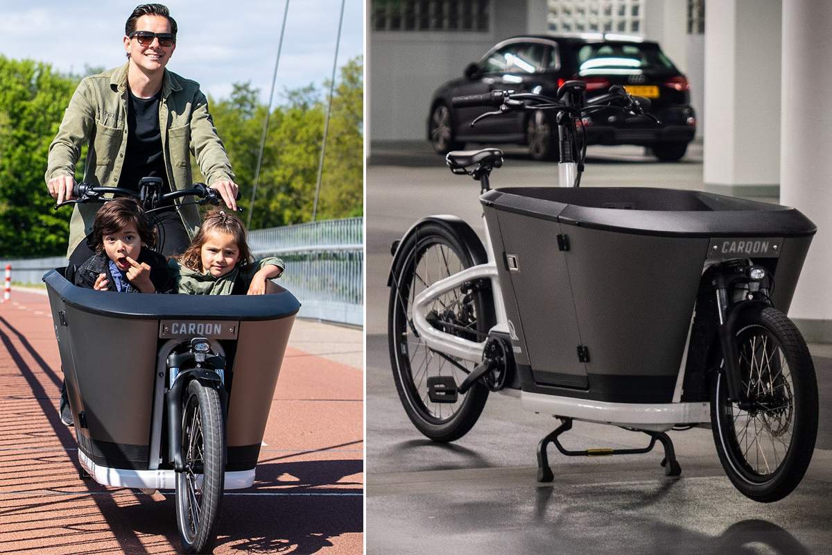 Un vélo cargo spécialement étudié pour les transporter des enfants
