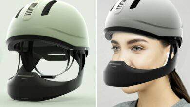 Le casque Airban conçu pour purifier l'air respiré par les cyclistes.