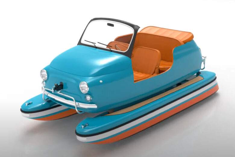 Floating Motors : un étonnant kit de conversion pour transformer les voitures de collection en bateau