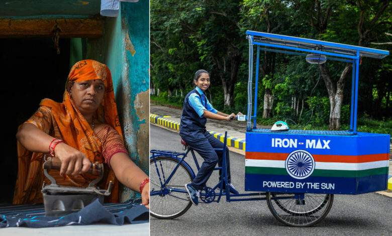 Inde : une fillette 14 ans remplace les "chariots de repassage" au charbon avec des vélos cargos solaires