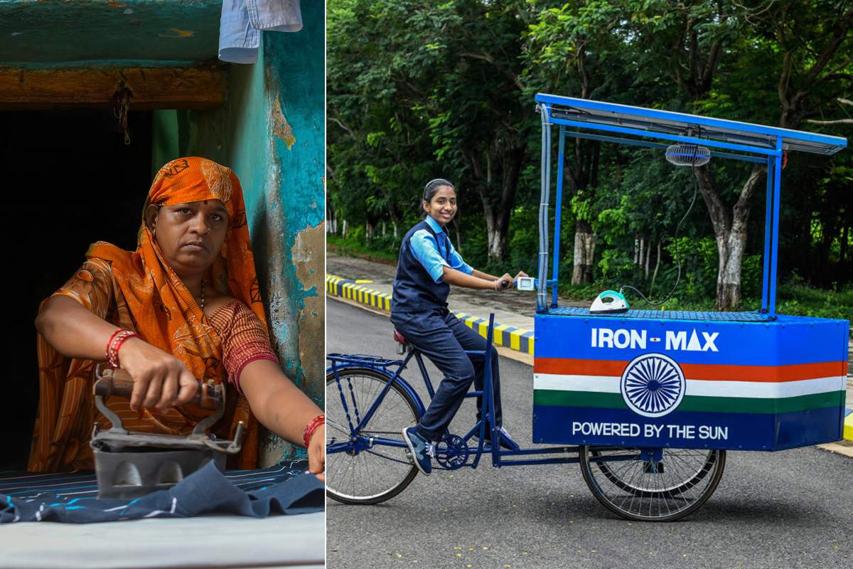 Inde : une fillette 14 ans remplace les "chariots de repassage" au charbon avec des vélos cargos solaires