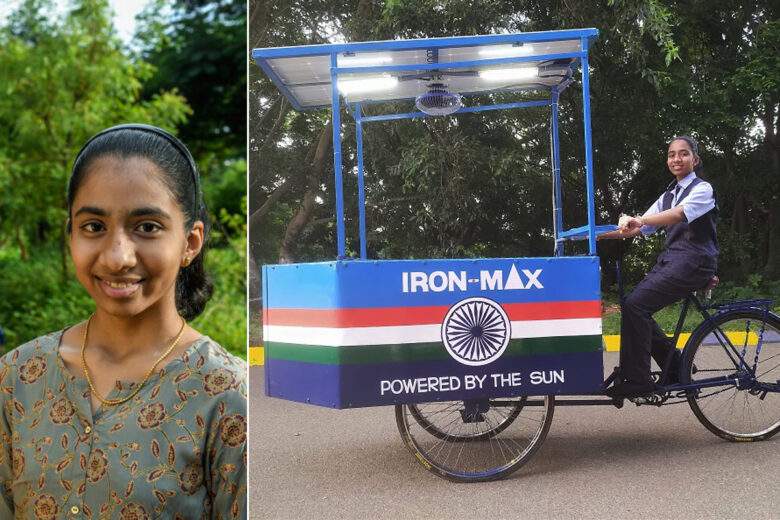 India: A 14 year old girl replaces them "Ironing trolley" Charcoal with solar cargo bikes