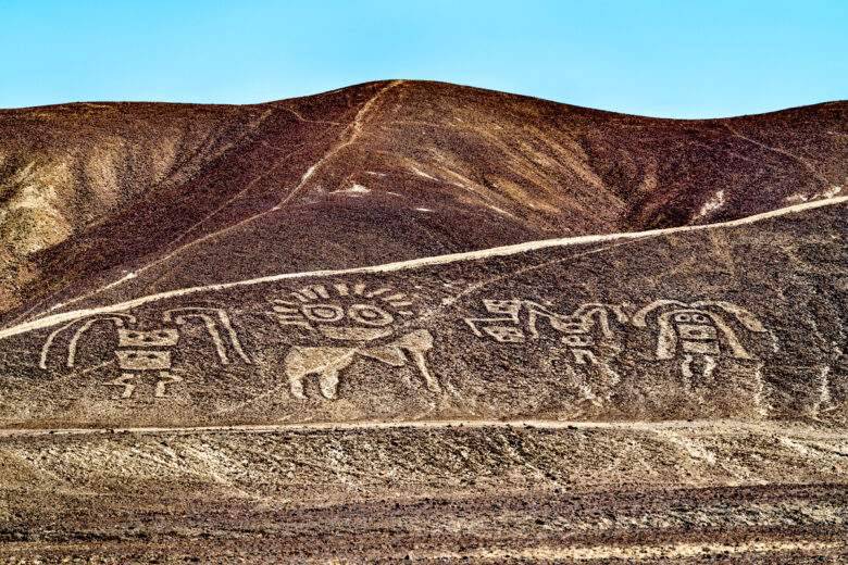 Vue aérienne des géoglyphes de Palpa au Pérou