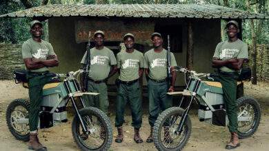 L'utilisation de motos électriques pour lutter contre le braconnage en Afrique.