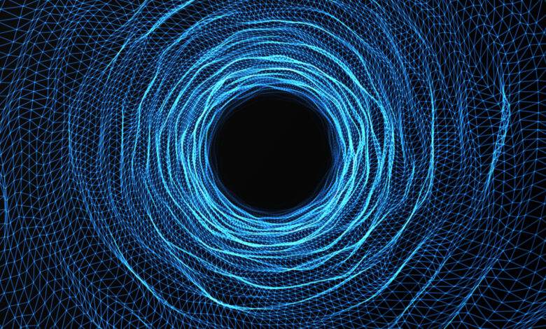 un tunnel en forme d'entonnoir qui peut relier un univers à un autre