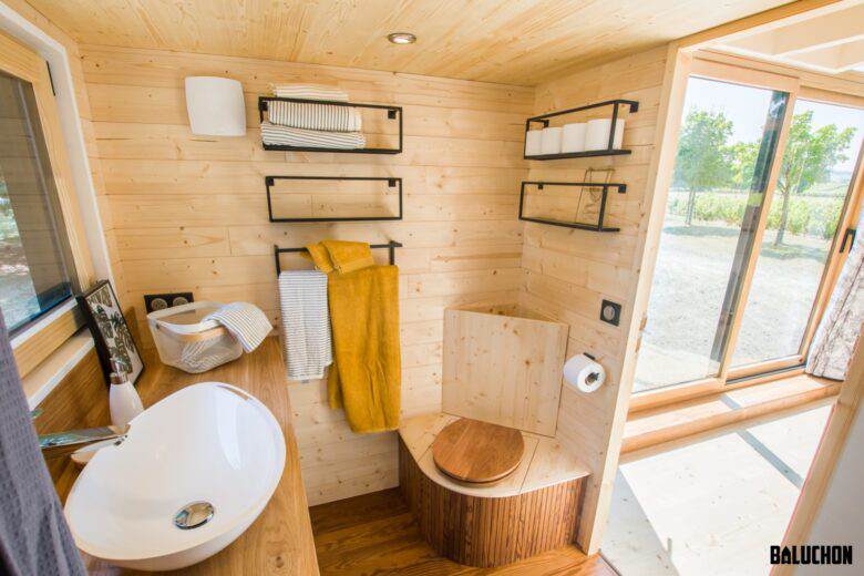 L'interieur de la Tiny House Onara de Baluchon