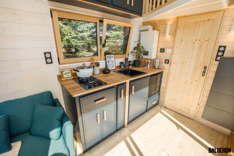 L'interieur de la Tiny House Onara de Baluchon