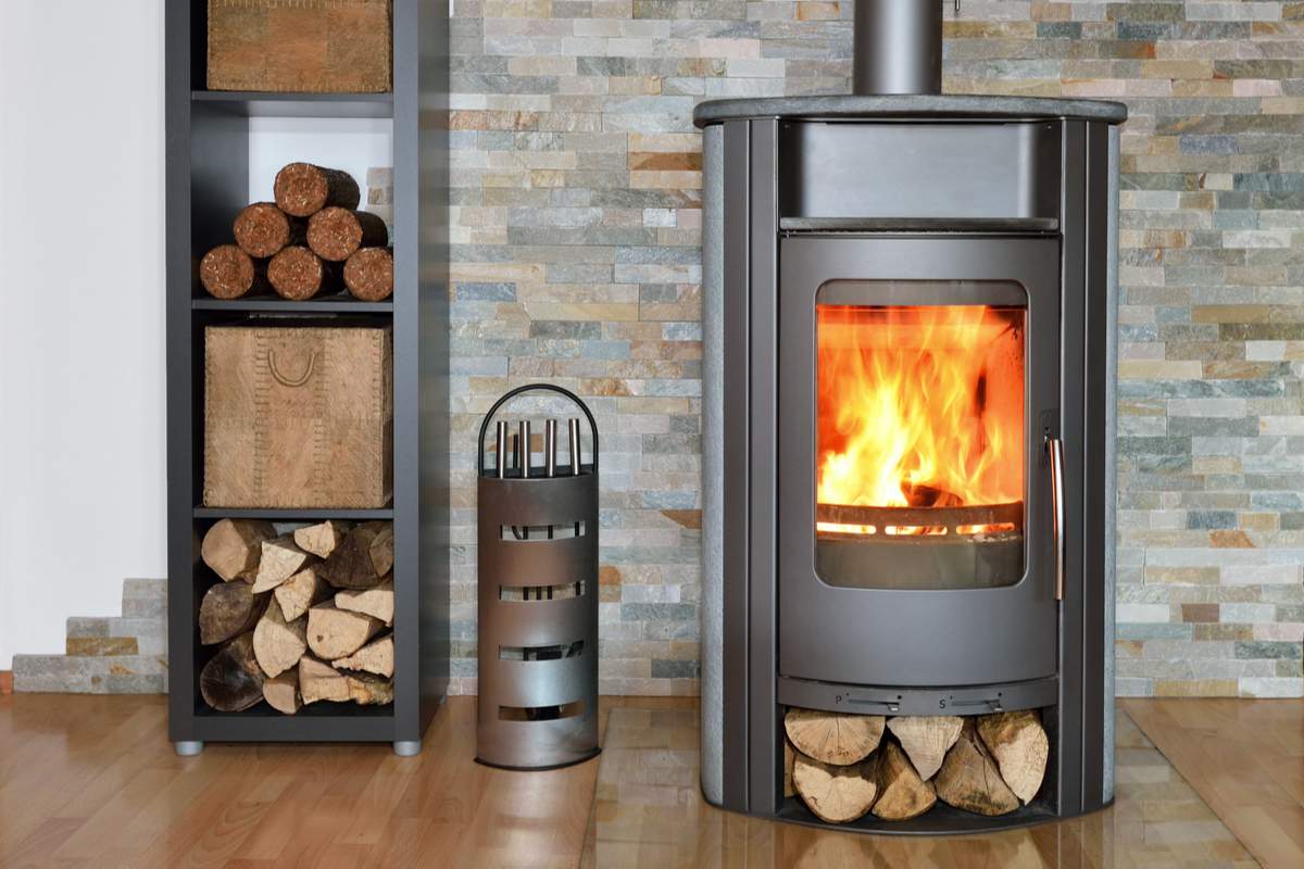 Les produits   Cheminée, poêle - Poêle à bois 10 kW Le Fonteval  GODIN