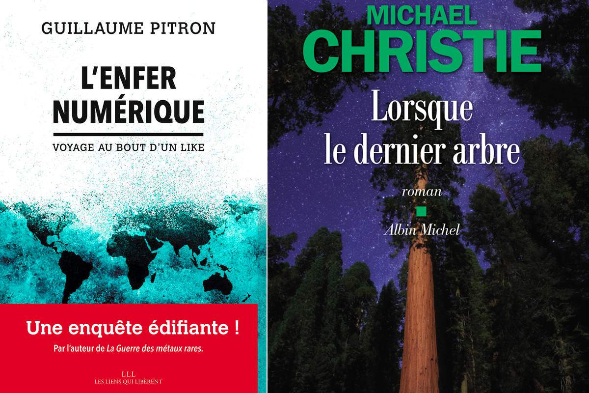 Les livres L'enfer numérique : Voyage au bout d'un Like de Guillaume Pitron & Lorsque le dernier arbre de Michael Christie