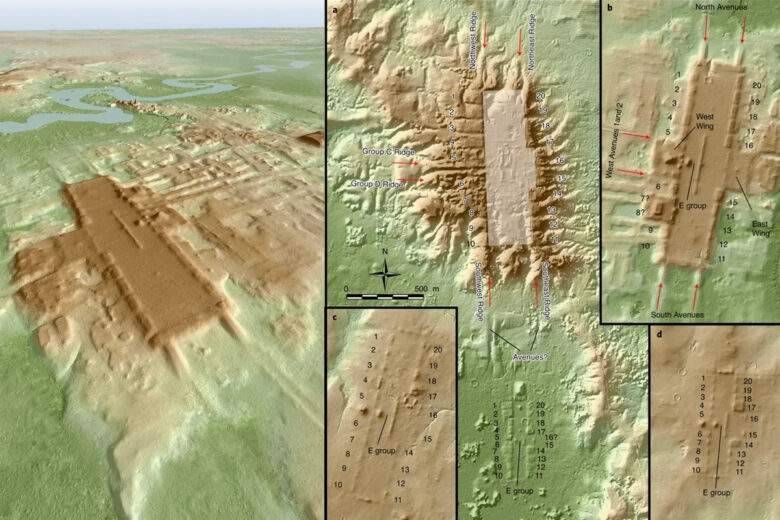 Image 3D du site d'Aguada Fénix basée sur LIDAR. (Takeshi Inomata) / Inomata et al., Nature Human Behaviour, 2021