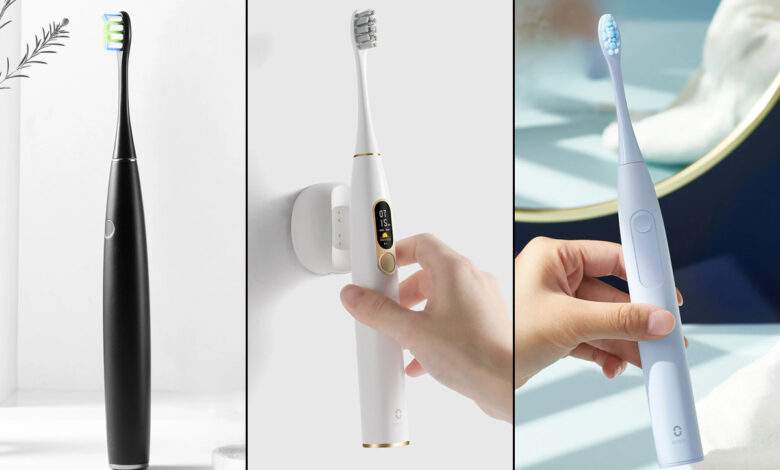 Les brosse à dents électriques Oclean F1 Sonic, Oclean X Smart, Oclean One Smart.