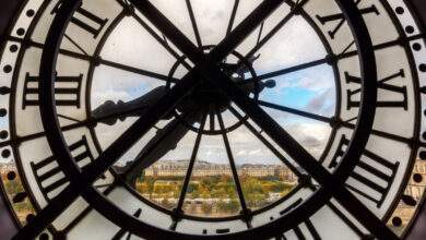 Paris, France - 19 octobre 2016 : horloge géante du Musée d'Orsay.