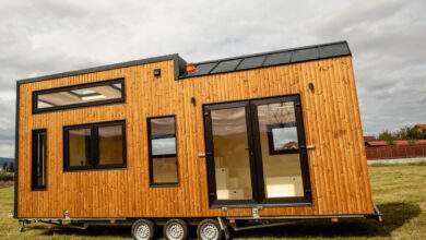 Petite maison mobile, idéale pour les expériences en plein air et les vacances