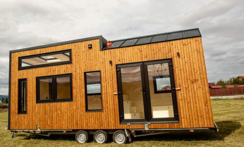 Petite maison mobile, idéale pour les expériences en plein air et les vacances