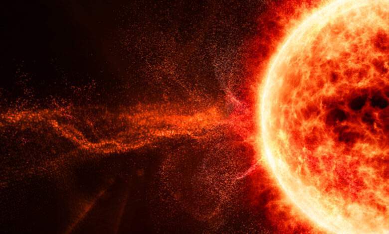 Éjections de masse coronale des particules solaires