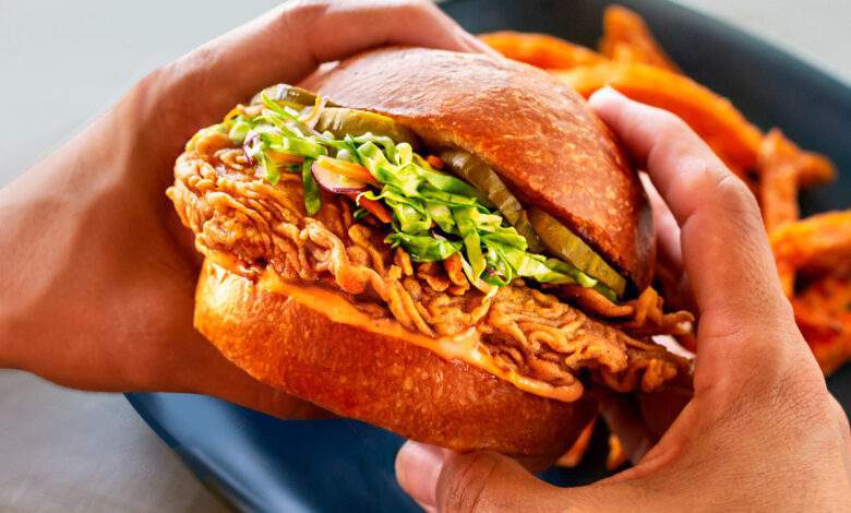 Un burger à base de viande artificielle