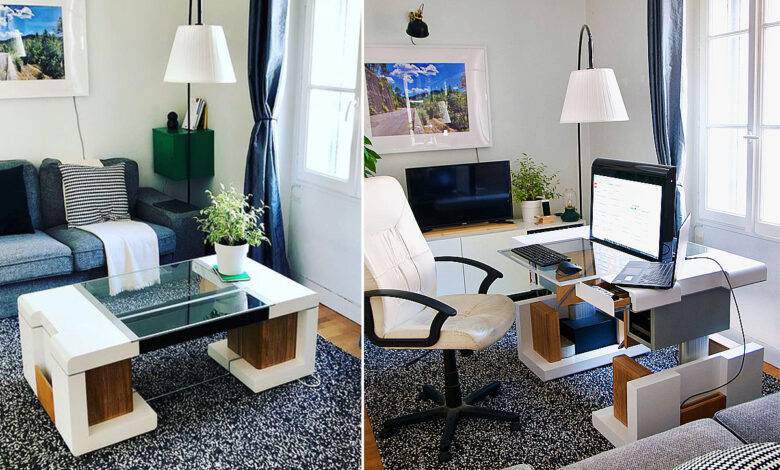 La Jobstable en mode table basse et bureau de travail
