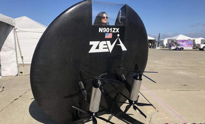 La soucoupe eVTOL pour une personne de Zeva.