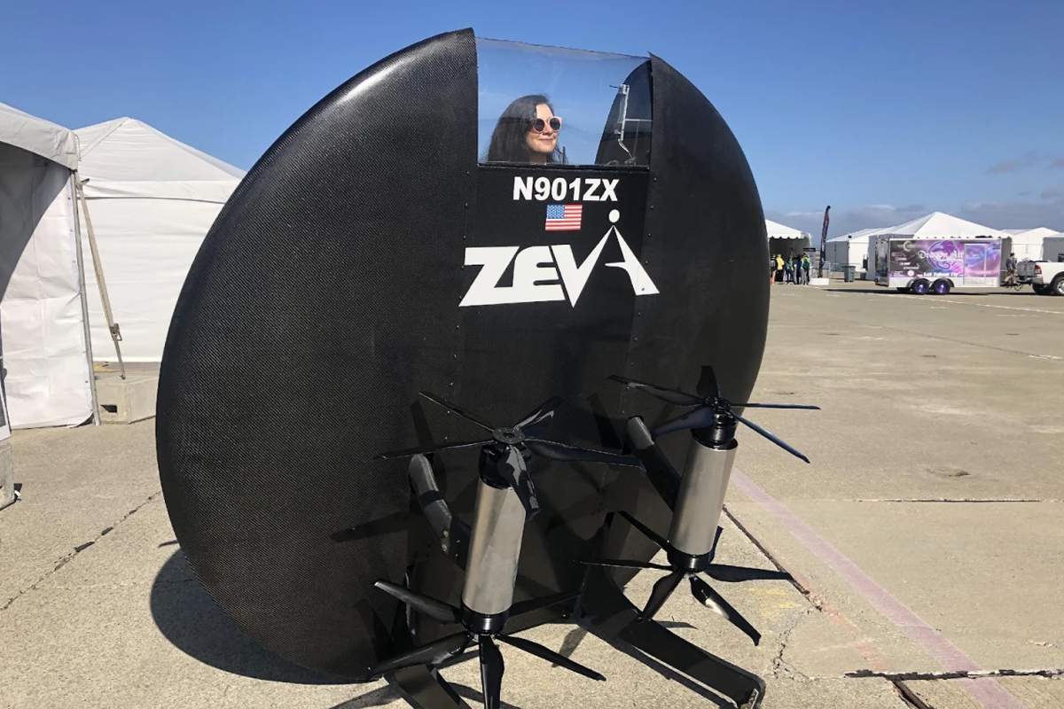 La soucoupe eVTOL pour une personne de Zeva.