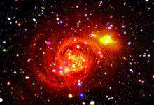 Galaxie et étoiles. Les éléments de cette image fournis par la NASA.