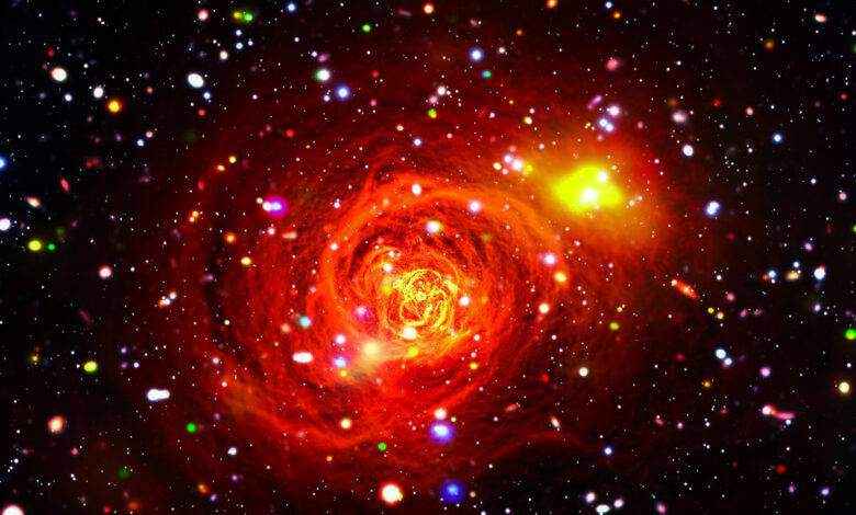 Galaxie et étoiles. Les éléments de cette image fournis par la NASA.