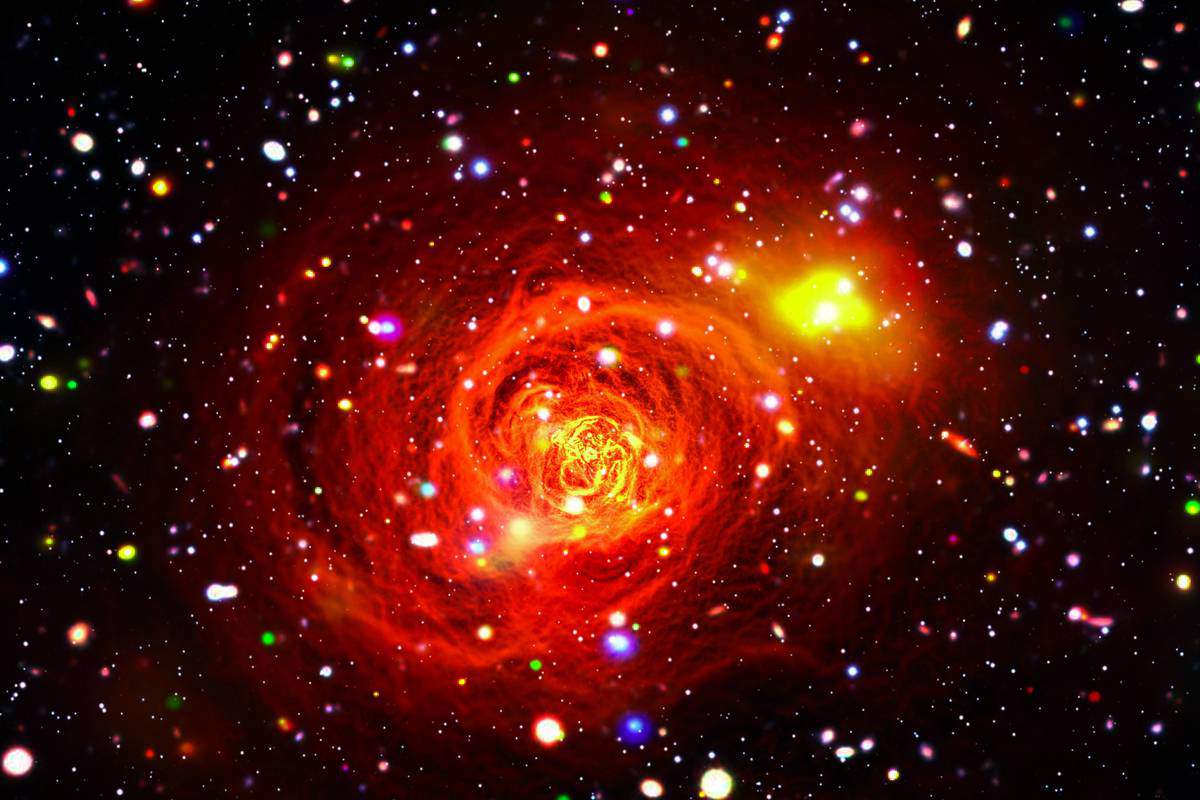Galaxie et étoiles. Les éléments de cette image fournis par la NASA.