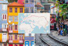 Le plus long trajet en train au monde (18755 km) reliant le Portugal à Singapour en 21 jours