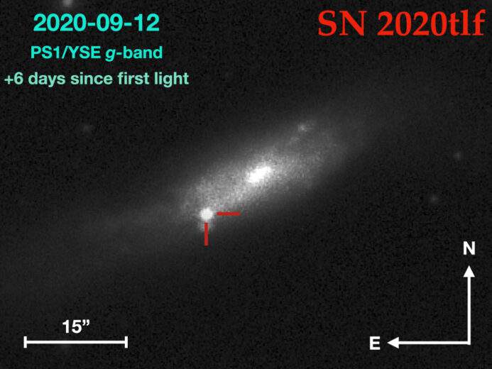 La supergéante rouge dans la galaxie NGC 5731. Crédit image : WV Jacobson-Galán