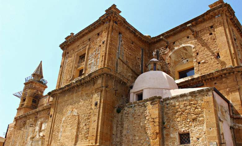 Italie, Sicile : Église de Sambuca di Sicilia.