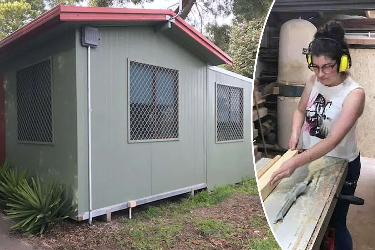 une jeune femme construit une Tiny House