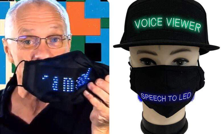 VoiceViewer, une technologie inclusive qui permet de retranscrire la voix en texte, sur la face visible du masque