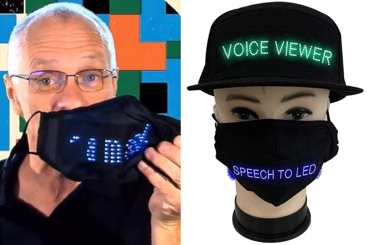 VoiceViewer, une technologie inclusive qui permet de retranscrire la voix en texte, sur la face visible du masque