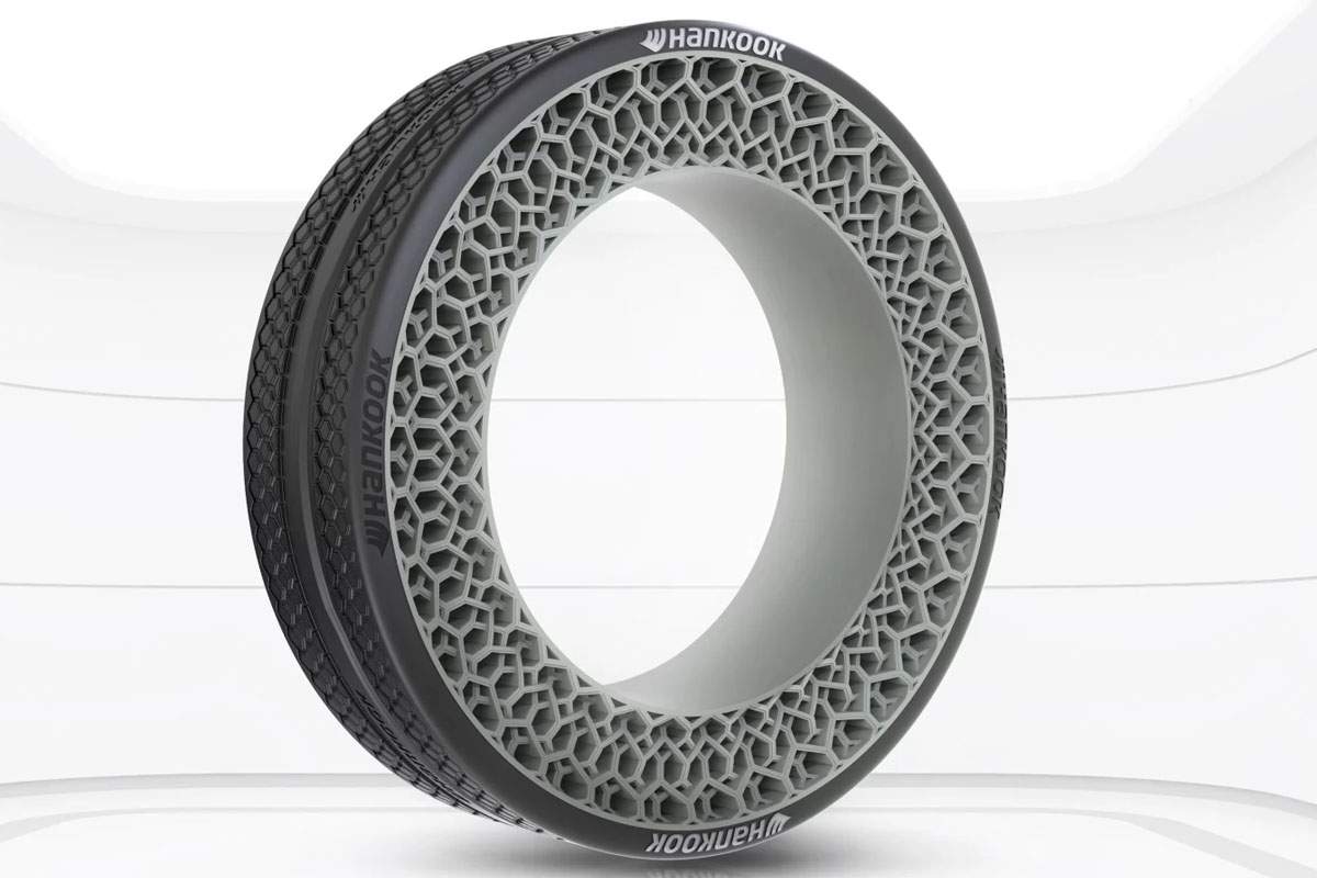 Hankook dévoile son pneu increvable airless i-Flex en "nid d’abeille"