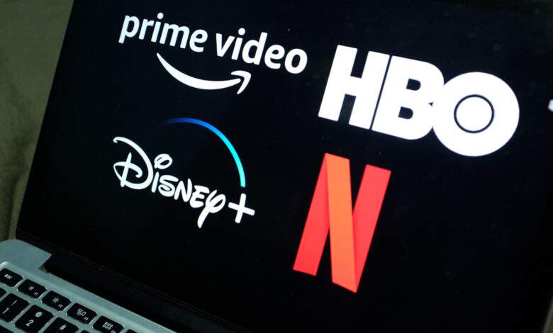 Logo Prime video, HBO, Disney+ et Netflix