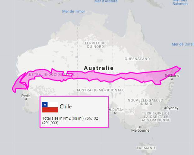 La 'véritable' taille des pays