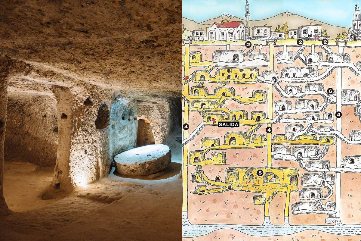 Turquie : il abat un mur et découvre une ville souterraine de 18 niveaux pouvant accueillir 20 000 habitants