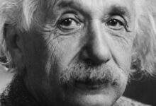 Portrait d'Albert Einstein (gros plan)