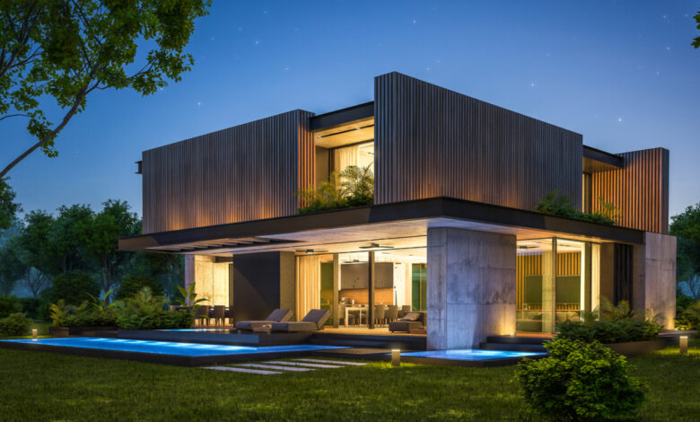 Une belle villa design avec piscine