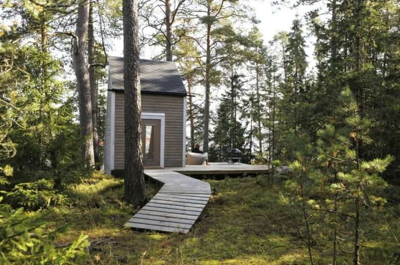 Une cabane dans la foret.