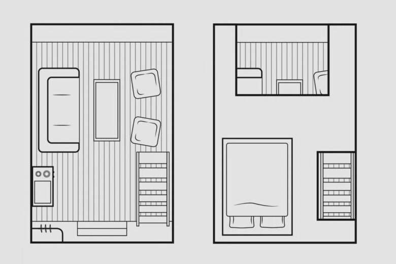 Les plans de la cabane Nido