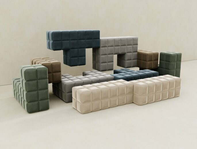 Des briques Tetris pour monter un canapé