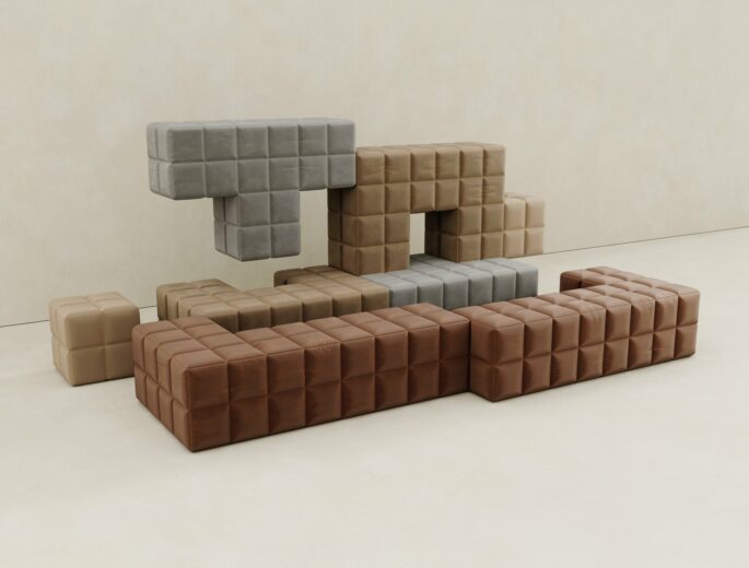 Des briques Tetris pour monter un canapé