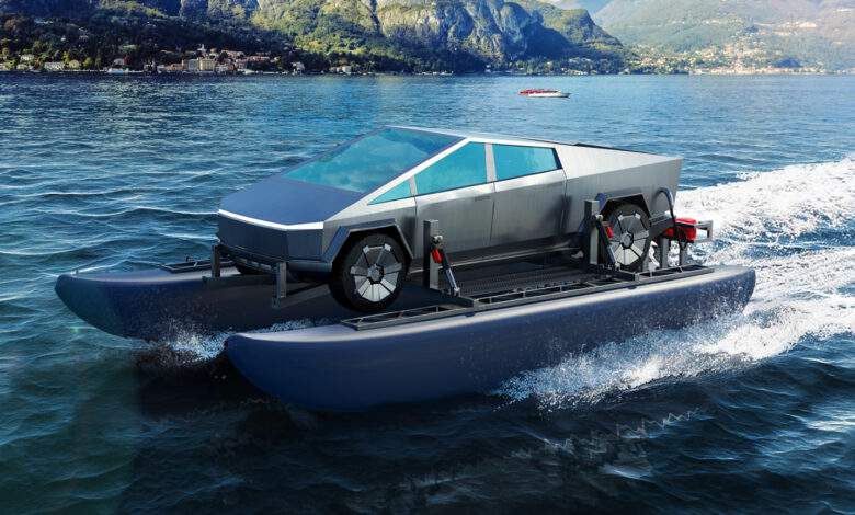 Cybercat, un kit pour transformer le Cybertruck en bateau