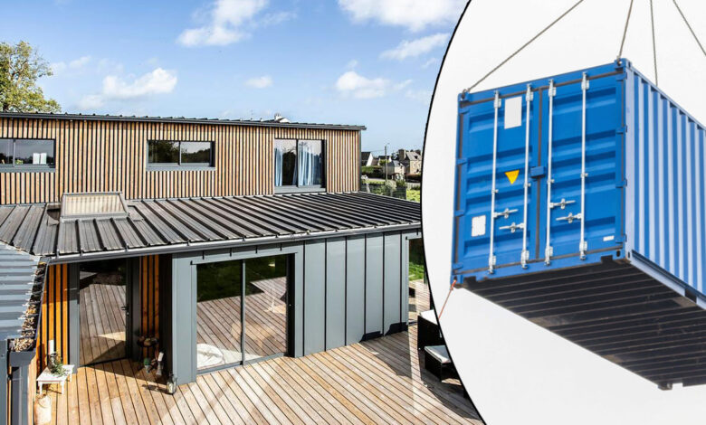 Une maison container avec 6 modules