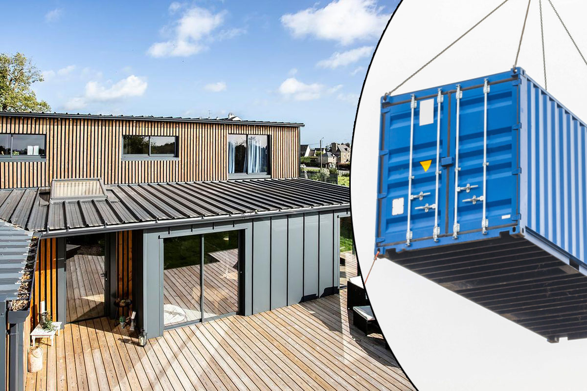 Une maison container avec 6 modules