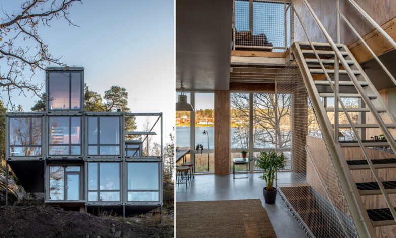 Maison container sur une colline