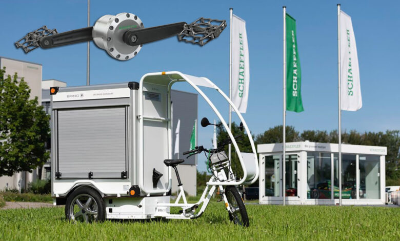 Le système d'entrainement Free Drive sur un vélo cargo