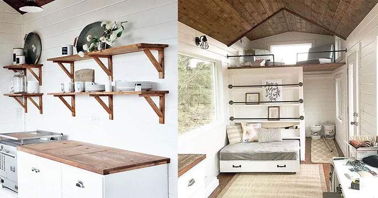 L'intérieur de la de la Quartz Tiny House