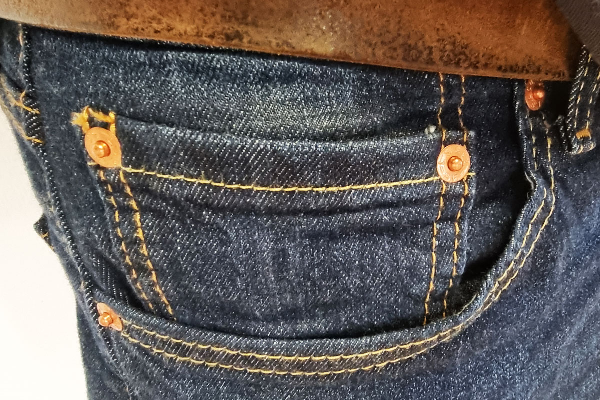 Poche d'un jeans Levis 505