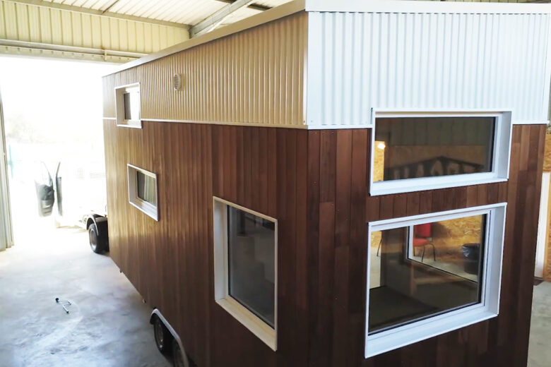 La première Tiny House Bercail dans l'atelier